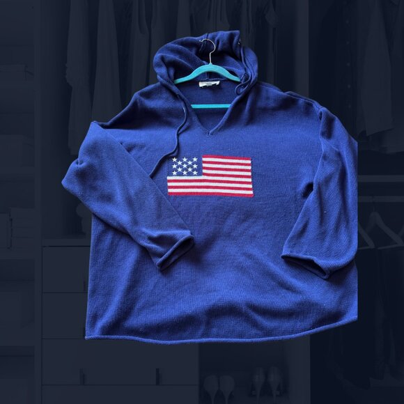 Brit NY for Target Blue Heavy Knit Sweater with Hood Size 2X - Picture 1 of 3